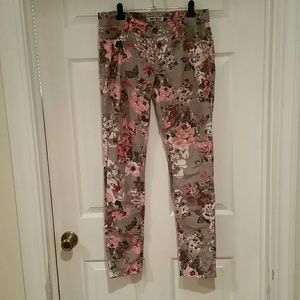 Floral Print Jeans
